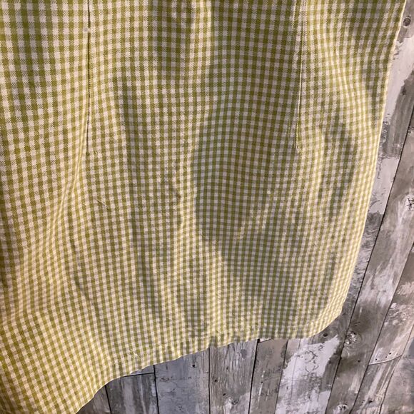 VTG Levi's green plaid denim sleeveless mini dress S - Picture 4 of 6
